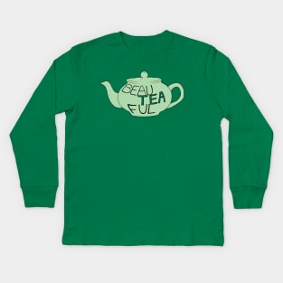 Green teapot Kids Long Sleeve T-Shirt